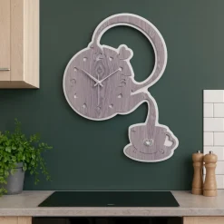 Orologi Da Parete Moderni-Bongelli Preziosi Orologio da parete per cucina tazza rovere