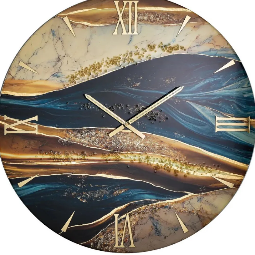 Orologi Da Parete Moderni-Selezionato da Mazzolaluce Orologio da parete plutone 40cm design moderno effetto marmo