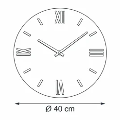 Orologi Da Parete Moderni-Selezionato da Mazzolaluce Orologio da parete rotondo 40cm specchio effetto bronzo numeri foglia oro