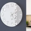 Orologi Da Parete Moderni-Selezionato da Mazzolaluce Orologio da parete rotondo 50cm moderno bianco neve grigio