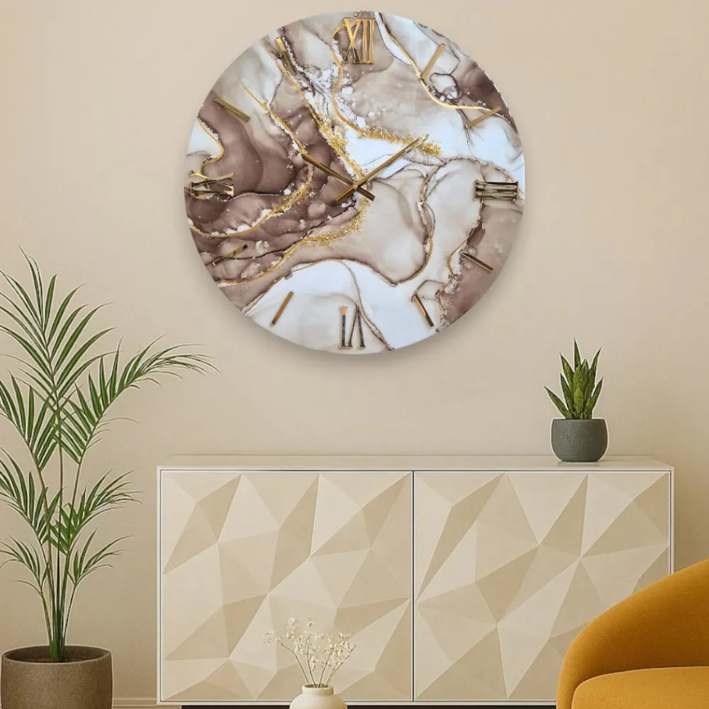 Orologi Da Parete Moderni-Selezionato da Mazzolaluce Orologio da parete rotondo 40cm moderno elegance in resina
