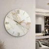 Orologi Da Parete Moderni-Selezionato da Mazzolaluce Orologio da parete rotondo design moderno effetto marmo 40cm