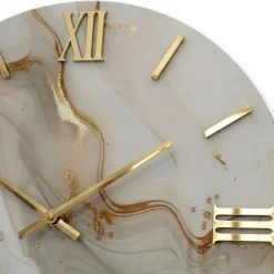 Orologi Da Parete Moderni-Selezionato da Mazzolaluce Orologio da parete rotondo design moderno effetto marmo 40cm