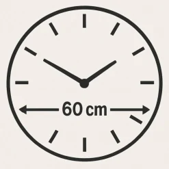 Orologi Da Parete Moderni-Selezionato da Mazzolaluce Orologio da parete rotondo effetto marmo chiaro numeri oro 60cm