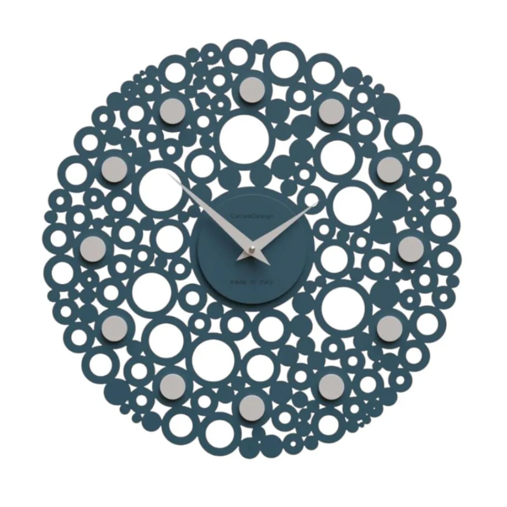 Orologi Da Parete Moderni-Selezionato da Mazzolaluce Orologio da parete rotondo in legno ottanio traforato