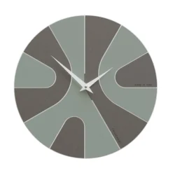 Orologi Da Parete Moderni-Selezionato da Mazzolaluce Orologio da parete rotondo in legno verde moderno rotondo
