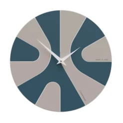 Orologi Da Parete Moderni-Selezionato da Mazzolaluce Orologio da parete rotondo legno blu rotondo 34cm