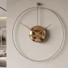 Orologi Da Parete Moderni-Selezionato da Mazzolaluce Orologio da parete rotondo moderno effetto specchio bronzo 80cm