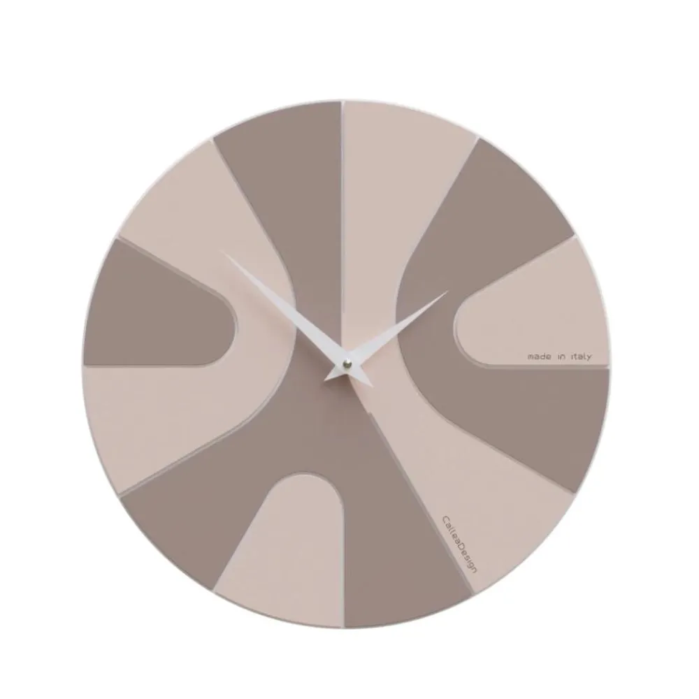 Orologi Da Parete Moderni-Selezionato da Mazzolaluce Orologio da parete rotondo moderno in legno grigio prugna