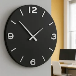 Orologi Da Parete Moderni-Selezionato da Mazzolaluce Orologio da parete rotondo moderno smarty legno nero