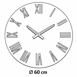 Orologi Da Parete Moderni-Selezionato da Mazzolaluce Orologio da parete rotondo specchio fume' numeri romani foglia argento