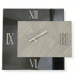 Orologi Da Parete Moderni-Selezionato da Mazzolaluce Orologio da parete 80x90 design specchio fume carta da parati
