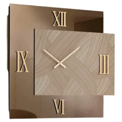 Orologi Da Parete Moderni-Selezionato da Mazzolaluce Orologio da parete 60x70 design specchio bronzo carta da parati
