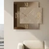 Orologi Da Parete Moderni-Selezionato da Mazzolaluce Orologio da parete 80x90 specchio bronzo carta da parati per salone