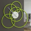 Orologi Da Parete Moderni-Selezionato da Mazzolaluce Orologio da parete 59x56 verde mela cerchi design moderno