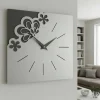 Orologi Da Parete Moderni-Selezionato da Mazzolaluce Orologio design quadrato legno alluminio per soggiorno