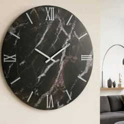 Orologi Da Parete Moderni-Selezionato da Mazzolaluce Orologio di grandi dimensioni 100cm tondo nero polvere di stelle