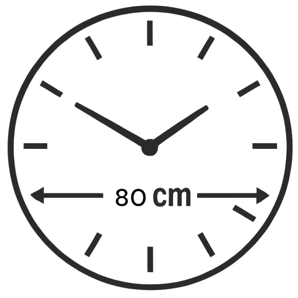 Orologi Da Parete Moderni-Selezionato da Mazzolaluce Orologio di grandi dimensioni 80cm tondo con carta da parati oro