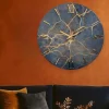 Orologi Da Parete Moderni-Selezionato da Mazzolaluce Orologio effetto marmo da muro moderno venature oro 60cm