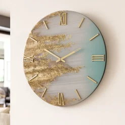 Orologi Da Parete Moderni-Selezionato da Mazzolaluce Orologio goldy da parete 40cm design moderno in resina