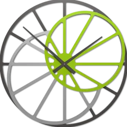 Orologi Da Parete Moderni-Selezionato da Mazzolaluce Orologio grande a parete moderno 95cm verde mela theresa