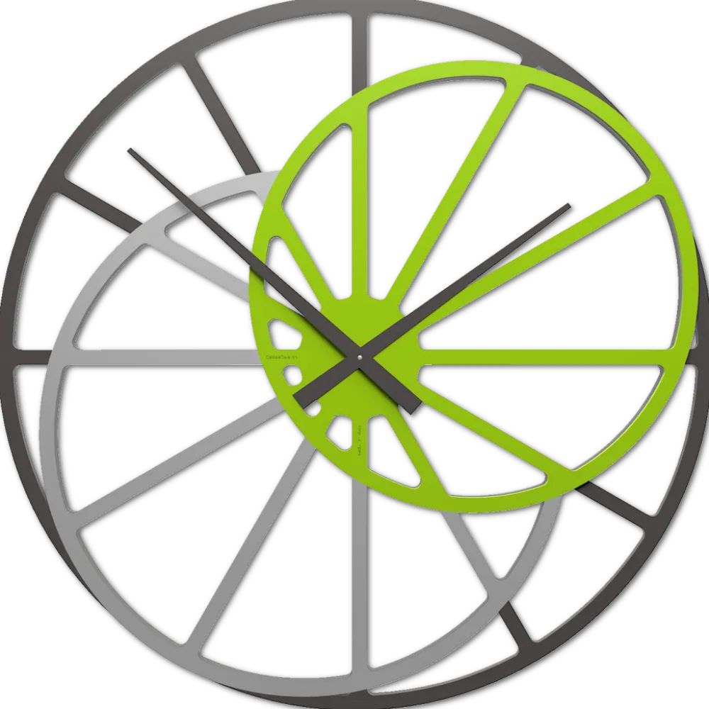 Orologi Da Parete Moderni-Selezionato da Mazzolaluce Orologio grande a parete moderno 95cm verde mela theresa