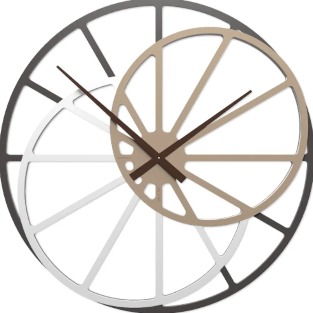 Orologi Da Parete Moderni-Selezionato da Mazzolaluce Orologio grande da parete moderno caffelatte