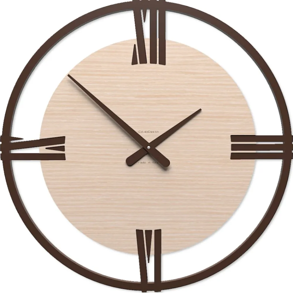 Orologi Da Parete Moderni-Selezionato da Mazzolaluce Orologio grande da parete rovere decape' sirio
