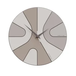 Orologi Da Parete Moderni-Selezionato da Mazzolaluce Orologio in legno da parete caffellatte rotondo 34cm