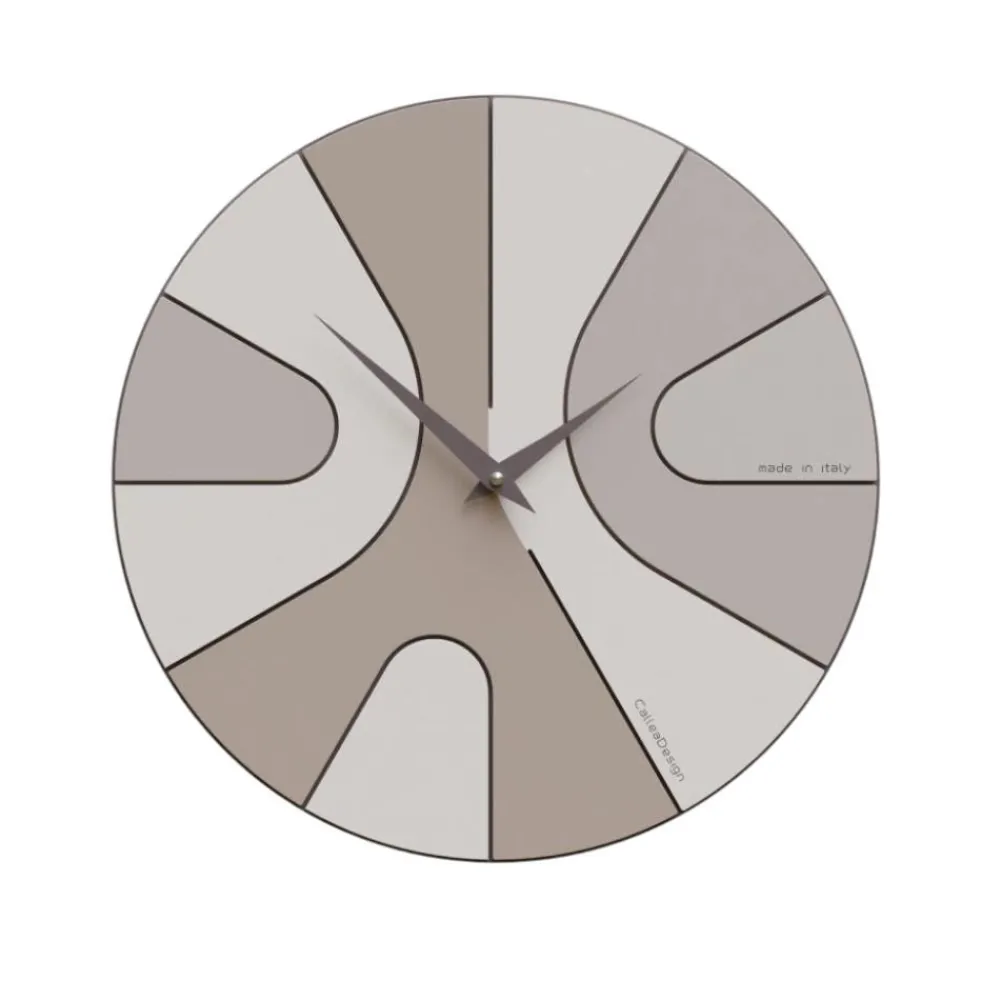 Orologi Da Parete Moderni-Selezionato da Mazzolaluce Orologio in legno da parete caffellatte rotondo 34cm