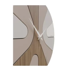 Orologi Da Parete Moderni-Selezionato da Mazzolaluce Orologio in legno da parete noce rotondo per cucina