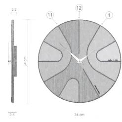 Orologi Da Parete Moderni-Selezionato da Mazzolaluce Orologio in legno da parete per cucina rotondo giallo
