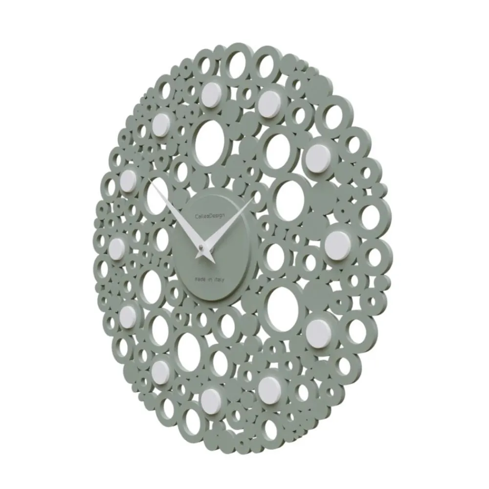 Orologi Da Parete Moderni-Selezionato da Mazzolaluce Orologio in legno da parete rotondo verde 40cm
