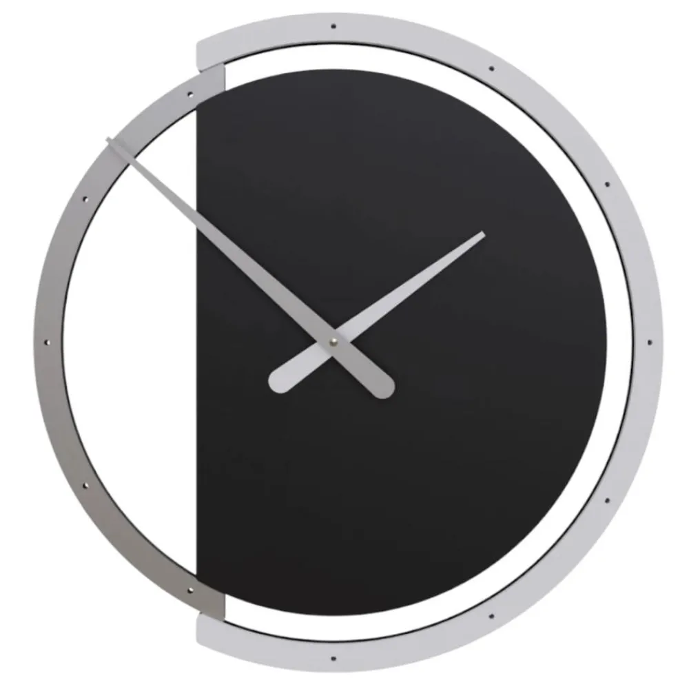 Orologi Da Parete Moderni-Selezionato da Mazzolaluce Orologio in legno da parete rotondo nero 45cm