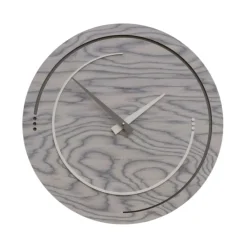 Orologi Da Parete Moderni-Selezionato da Mazzolaluce Orologio in legno moderno design rotondo grigio