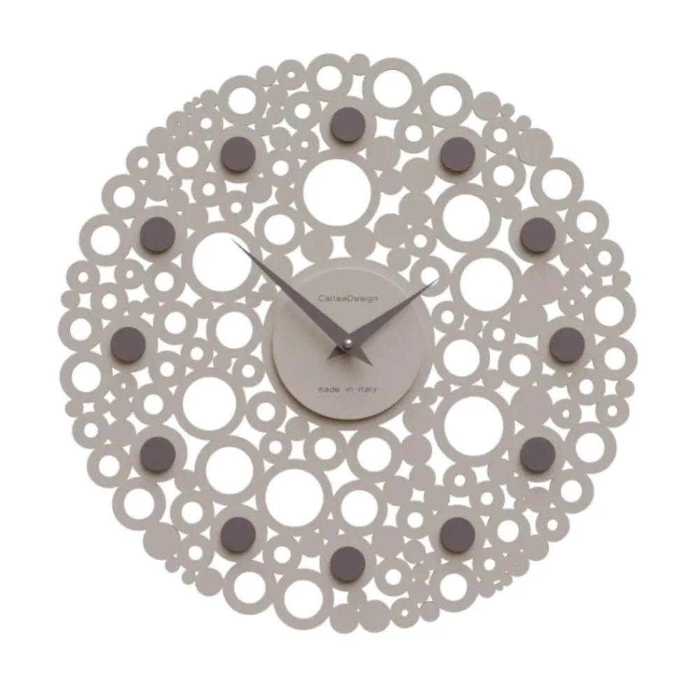 Orologi Da Parete Moderni-Selezionato da Mazzolaluce Orologio in legno tortora moderno rotondo 40cm