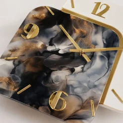 Orologi Da Parete Moderni-Selezionato da Mazzolaluce Orologio in resina moderno a parete effetto marmorizzato