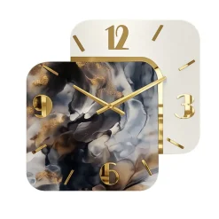 Orologi Da Parete Moderni-Selezionato da Mazzolaluce Orologio in resina moderno a parete effetto marmorizzato