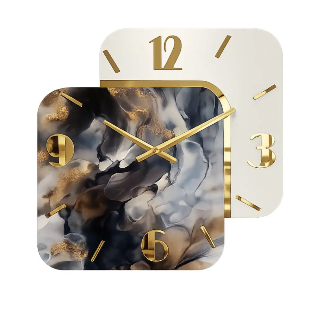 Orologi Da Parete Moderni-Selezionato da Mazzolaluce Orologio in resina moderno a parete effetto marmorizzato