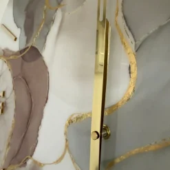 Orologi Da Parete Moderni-Selezionato da Mazzolaluce Orologio lilly 80cm tondo per parete effetto marmo particolare