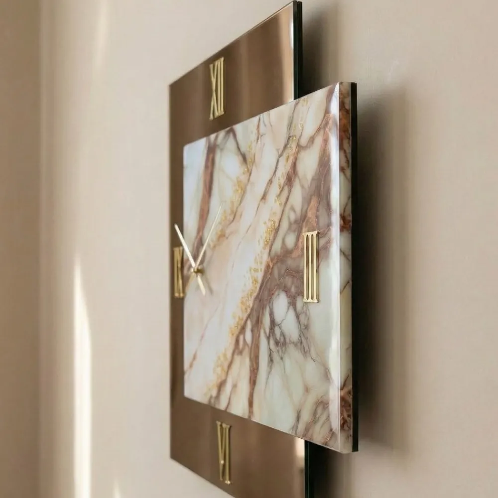 Orologi Da Parete Moderni-Selezionato da Mazzolaluce Orologio lux bronzo 97x80 per parete di grandi dimensioni
