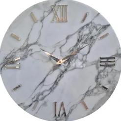 Orologi Da Parete Moderni-Selezionato da Mazzolaluce Orologio mabby moderno 60cm da parete effetto marmo bianco