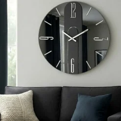 Orologi Da Parete Moderni-Selezionato da Mazzolaluce Orologio mistica 80cm da parete vetro fume grandi dimensioni moderno