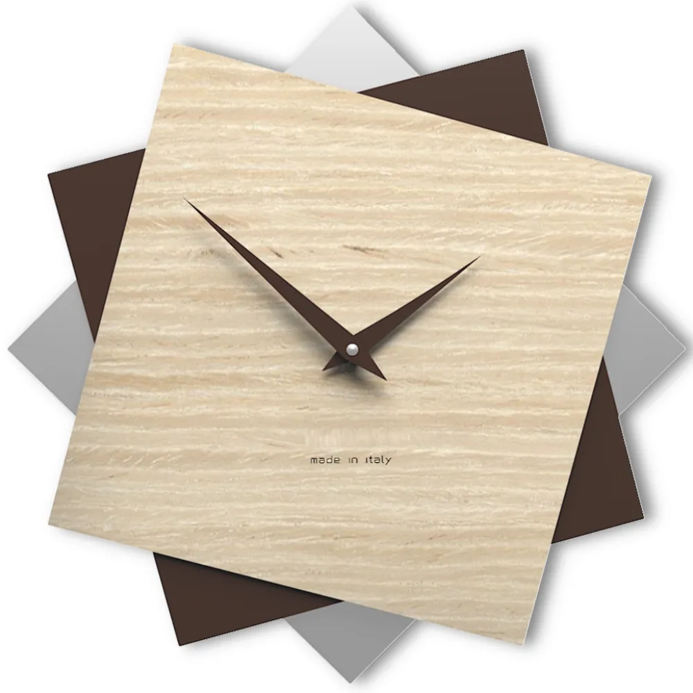 Orologi Da Parete Moderni-Selezionato da Mazzolaluce Orologio moderno a muro 35cm rovere decape'