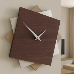 Orologi Da Parete Moderni-Selezionato da Mazzolaluce Orologio moderno a parete 35cm rovere wenge' foy