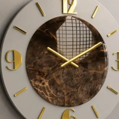 Orologi Da Parete Moderni-Selezionato da Mazzolaluce Orologio moderno a parete effetto marmorizzato 50cm