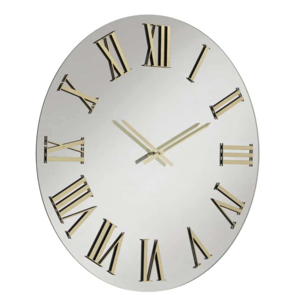 Orologi Da Parete Moderni-Selezionato da Mazzolaluce Orologio moderno a parete effetto specchio numeri oro