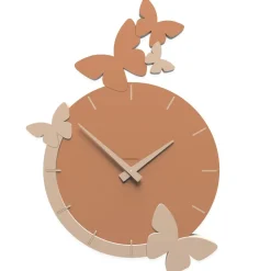 Orologi Da Parete Moderni-Selezionato da Mazzolaluce Orologio moderno a parete legno colore abbronzato
