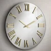 Orologi Da Parete Moderni-Selezionato da Mazzolaluce Orologio moderno a parete tondo 60cm effetto specchio chiaro
