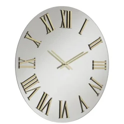 Orologi Da Parete Moderni-Selezionato da Mazzolaluce Orologio moderno a parete tondo 60cm effetto specchio chiaro